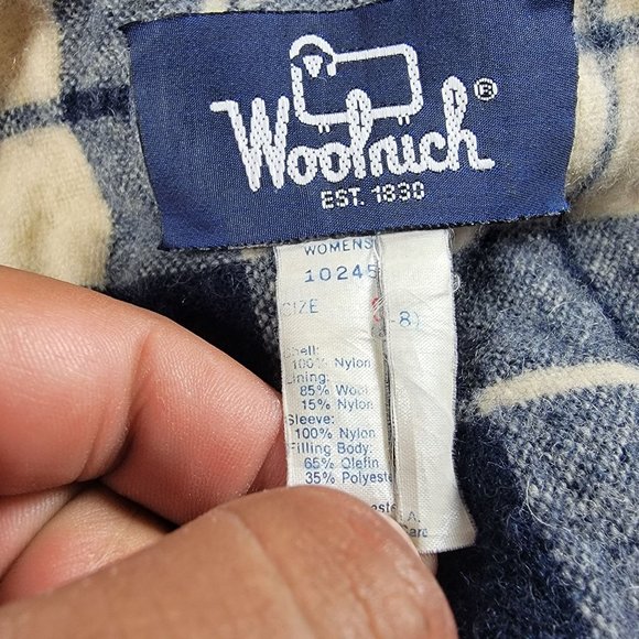 Woolrich Womens Small Blue Parka Jacket Coat Vintage Long Winter Coat Outdoors - Picture 4 of 9